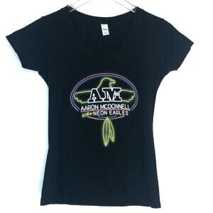 Aaron McDonnell and the Neon Eagles Band Graphic Tee Womens Size S